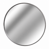 Jamal Silver Round Metal Wall Mirror Large Circular Mirror