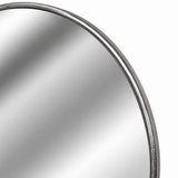 Jamal Silver Round Metal Wall Mirror Large Circular Mirror