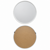 Bernett Washed Wood Beaded Wall Mirror Rustic Mirror