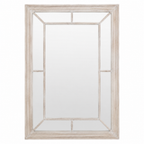 Eva Washed Wood Window Wall Mirror Rustic Mirror