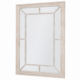 Eva Washed Wood Window Wall Mirror Rustic Mirror
