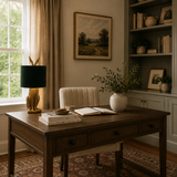 Salome Antique Gold Hare Table Lamp Velvet Shade