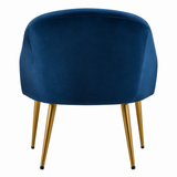 Eva Midnight Blue Chair And Footstool