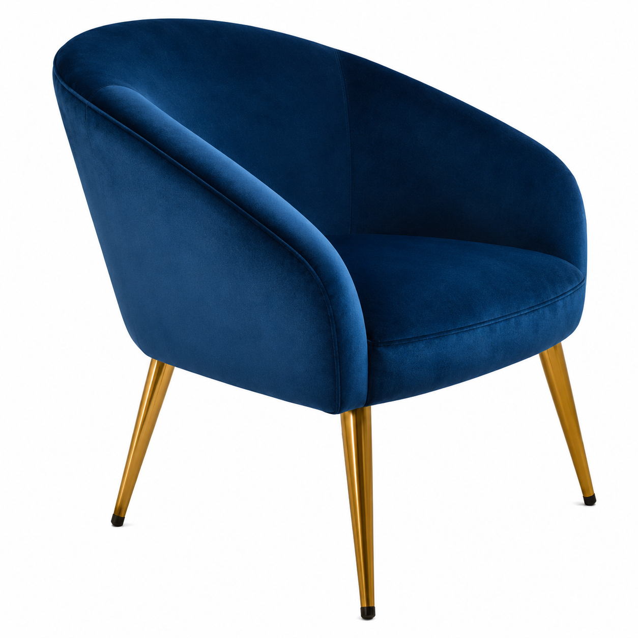 Eva Midnight Blue Chair And Footstool