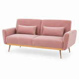 2 Seater Mia Pink Velvet Sofa Bed