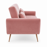 2 Seater Mia Pink Velvet Sofa Bed