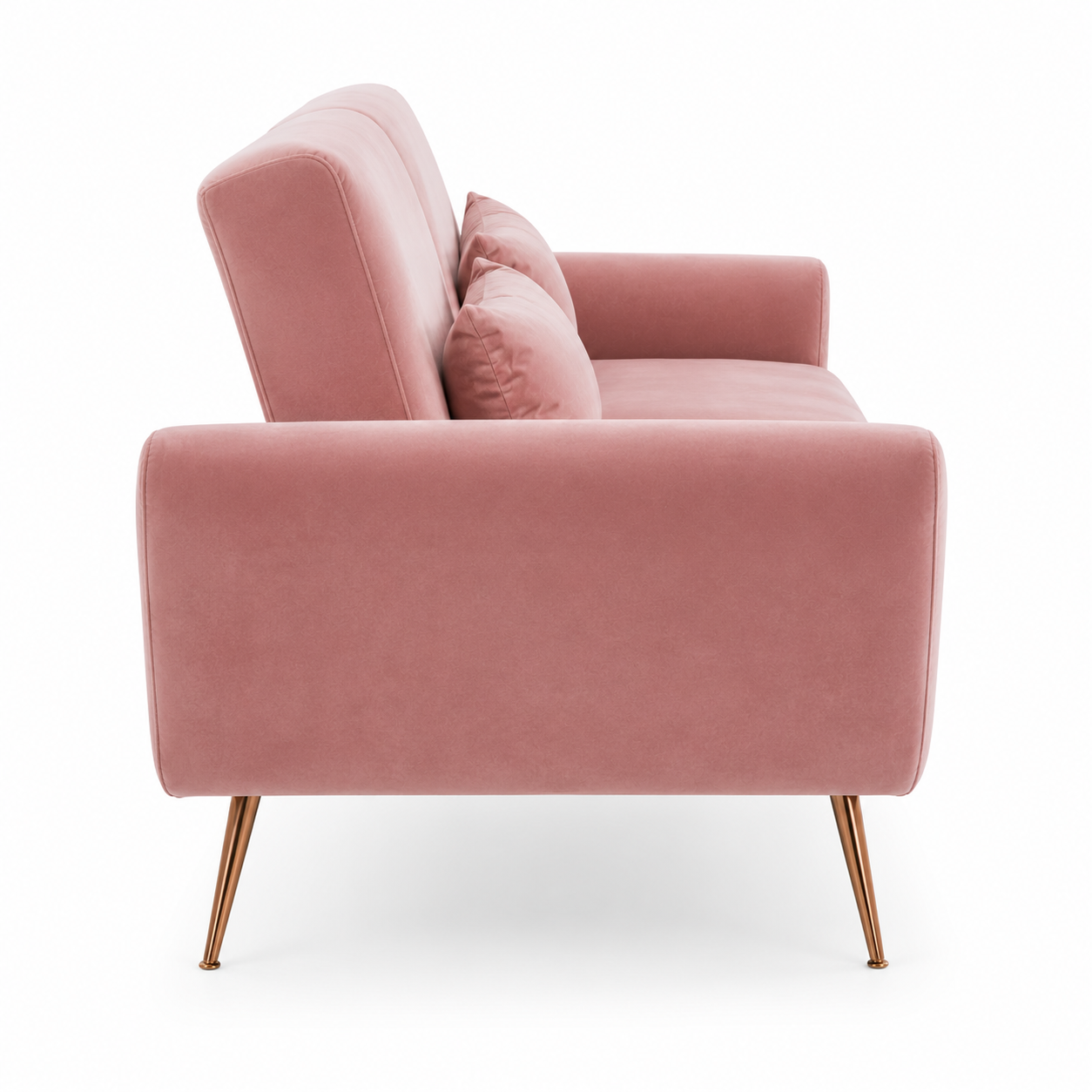 2 Seater Mia Pink Velvet Sofa Bed