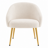 Eva Beige Chair And Footstool