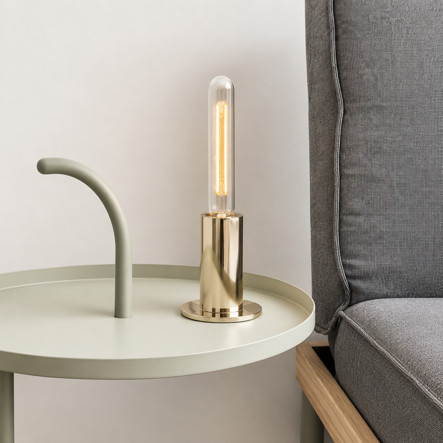 Remel Shiny Brass Finish Table Lamp