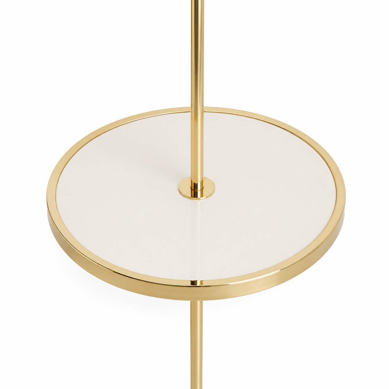 Remel Shiny Brass Tapered Floor Lamp