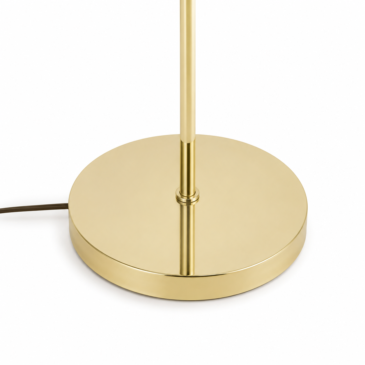 Remel Shiny Brass Tapered Floor Lamp