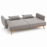 2 Seater Eva Grey Velvet Sofa Bed