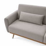 2 Seater Eva Grey Velvet Sofa Bed
