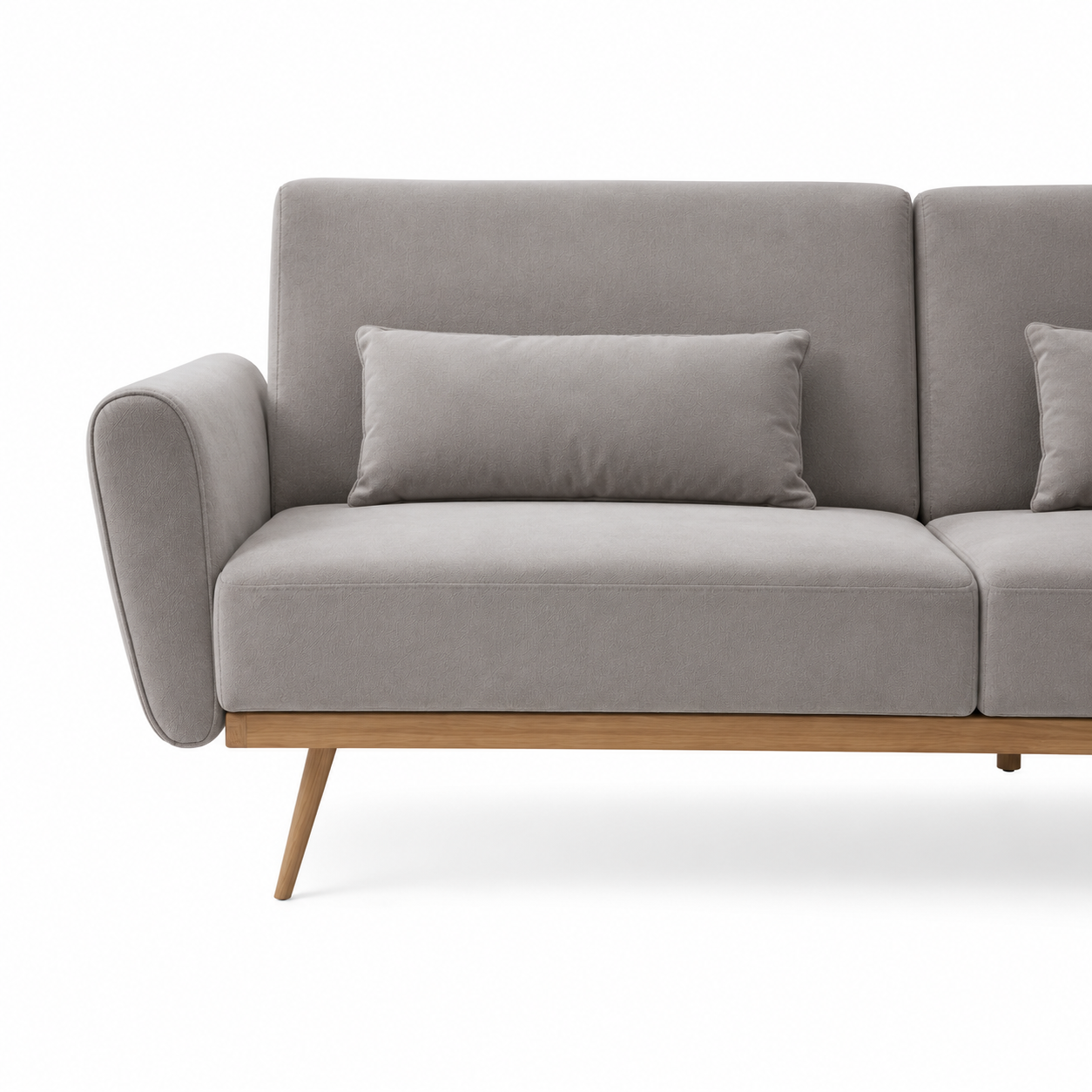2 Seater Eva Grey Velvet Sofa Bed