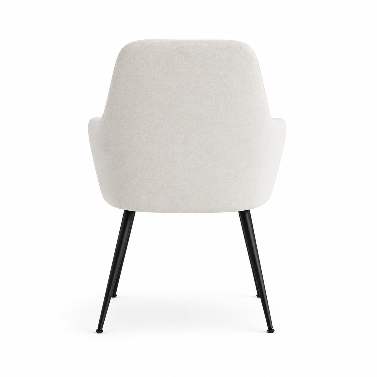 Salome Set of 2 Light Beige Textured Fabric Dining Chairs with Arms