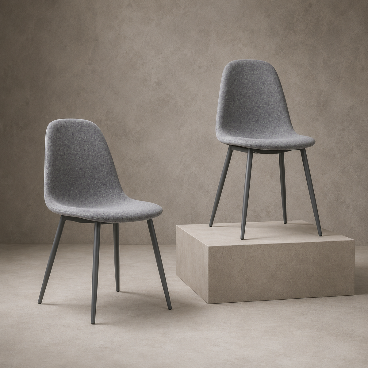 Rhianna Grey Fabric Dining Chair