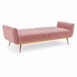 2 Seater Mia Pink Velvet Sofa Bed