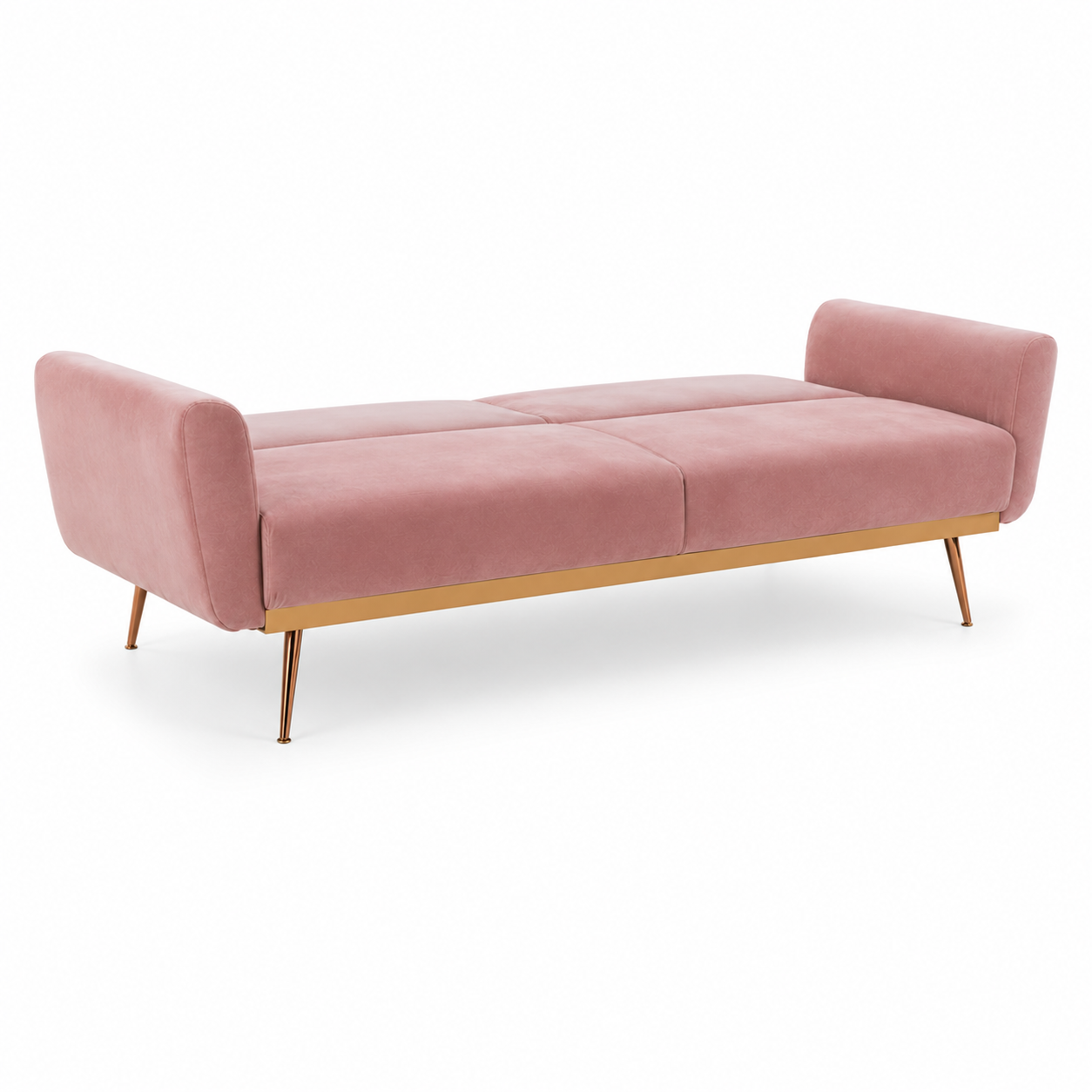 2 Seater Mia Pink Velvet Sofa Bed