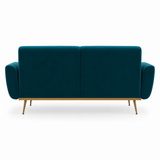 2 Seater Eva Green Velvet Sofa Bed