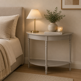 Traditional Mia Grey Putty Pine Wood Console Table