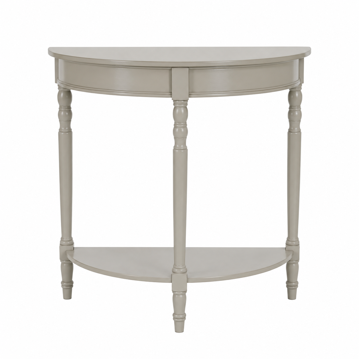 Traditional Mia Grey Putty Pine Wood Console Table