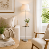 Remel Chrome Finish Tapered Floor Lamp