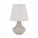 Modern Mia Set of Two Grey Ceramic Table Lamps