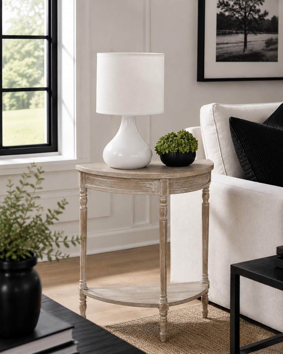 Rhianna White Ceramic Table Lamp