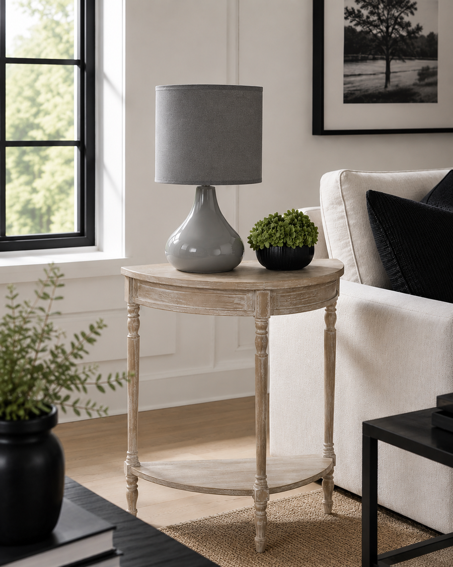 Rhianna Grey Ceramic Table Lamp