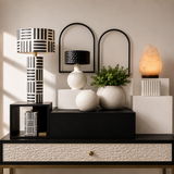 Mia White Natural Salt Table Lamp