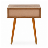 Jacob Wood Veneer Bedside Table with 1 Drawer