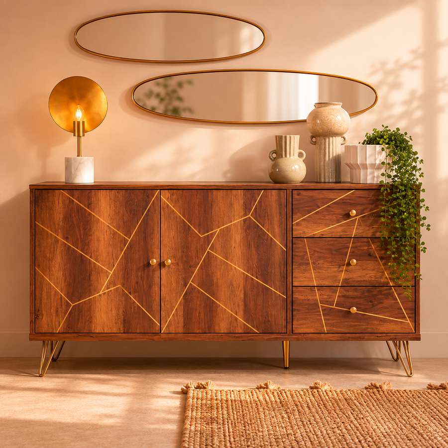 Jaasiel Sideboard with 2 Doors and 3 Drawers