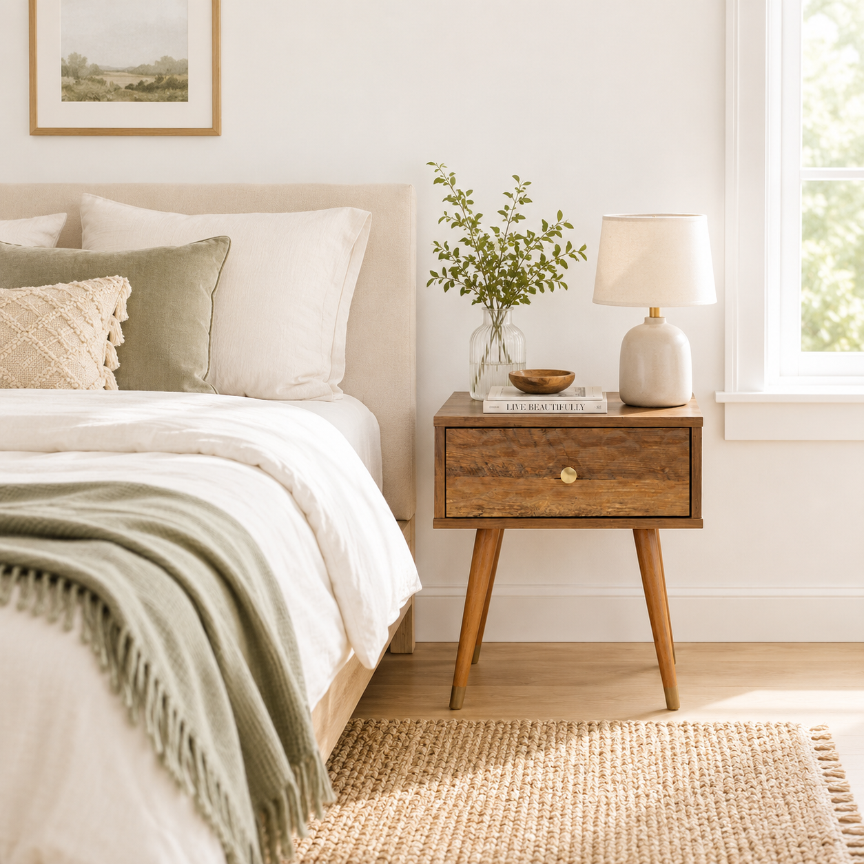 Yeshua One Drawer Side Table