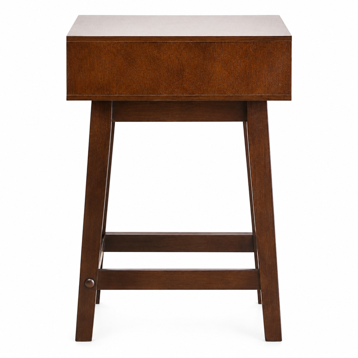 Remel One Drawer Walnut Wood Finish Side Table