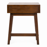 Remel One Drawer Walnut Wood Finish Side Table