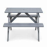 Mia Grey Finish Wood Kids Picnic Bench