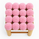 Eva Pink Pom Pom Stool