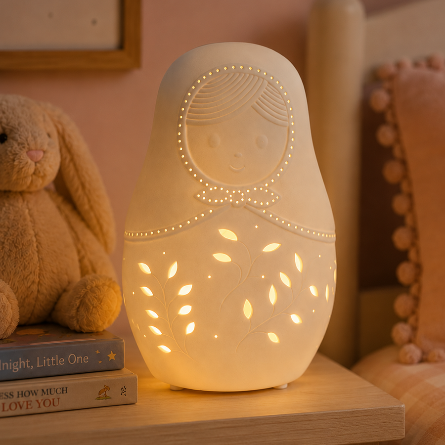 Eva Kids Russian Doll Ceramic Night Light