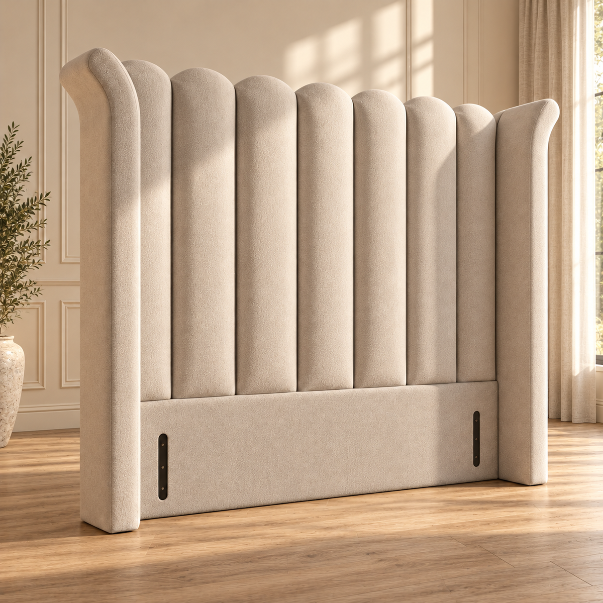High Wingback Headboard, Tobias Art Deco Tulip 2027