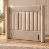 High Wingback Headboard, Boaz Channelled 2027