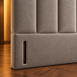 High Floor Standing Headboard, Gideon Art Deco Channelled 2027