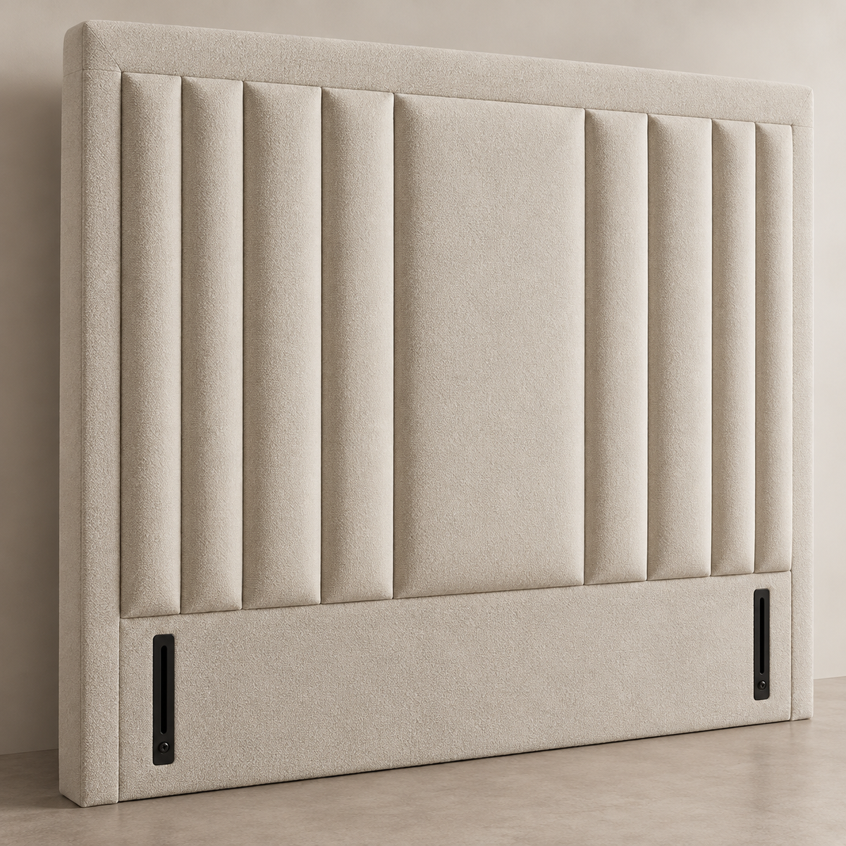 High Cushioned Headboard, Silas Plush Velvet 2027