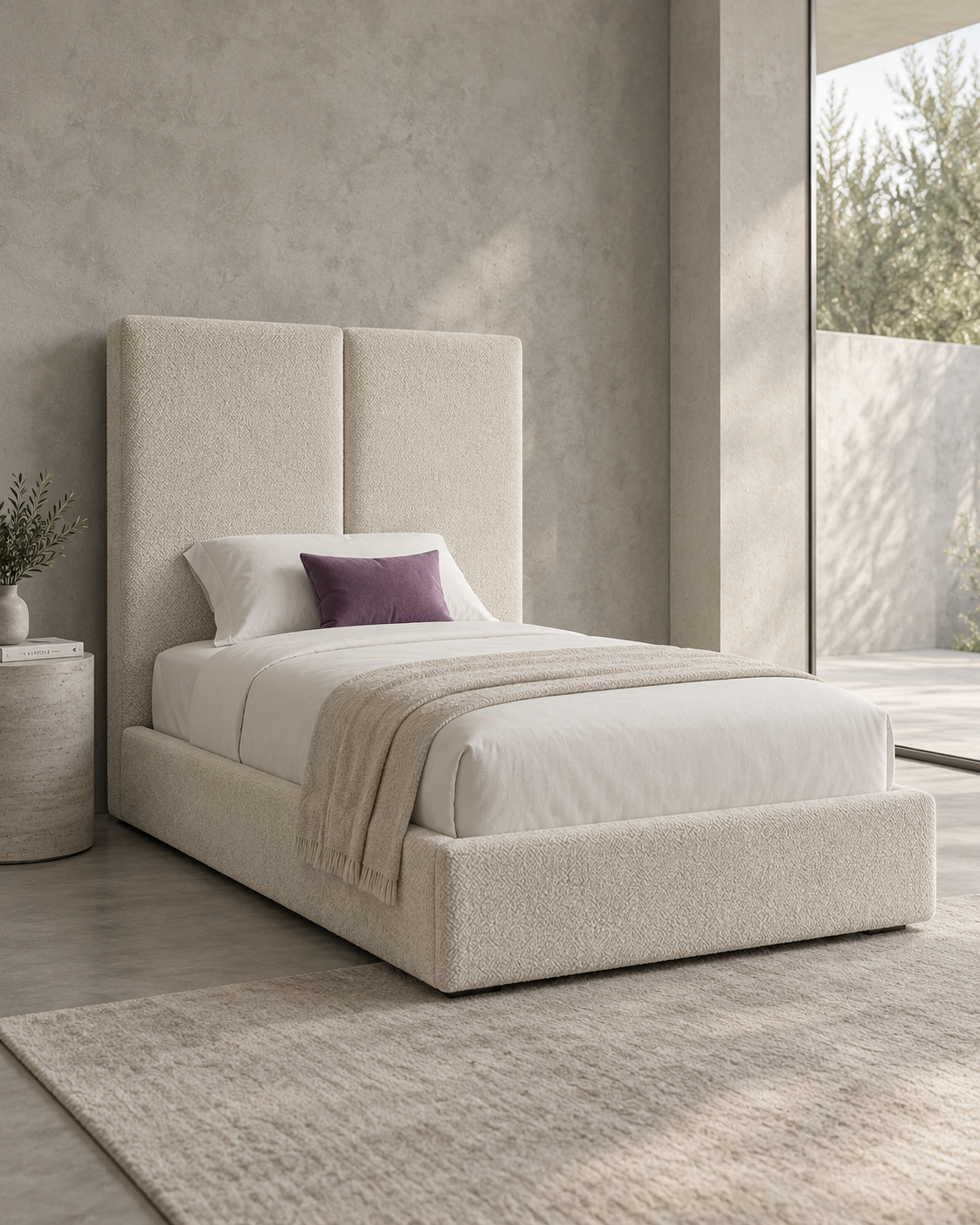 Yvonne Elegant Statement Wide Headboard Bed