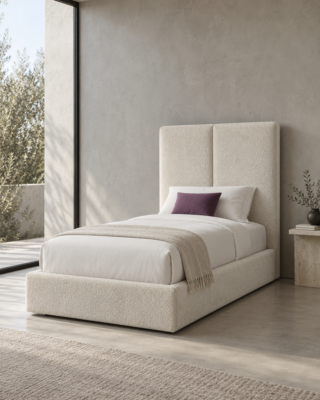 Yvonne Elegant Statement Wide Headboard Bed