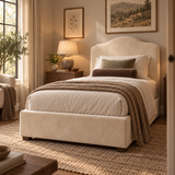 Salome Elegant Soft Upholstered Cloud Teddy Bed