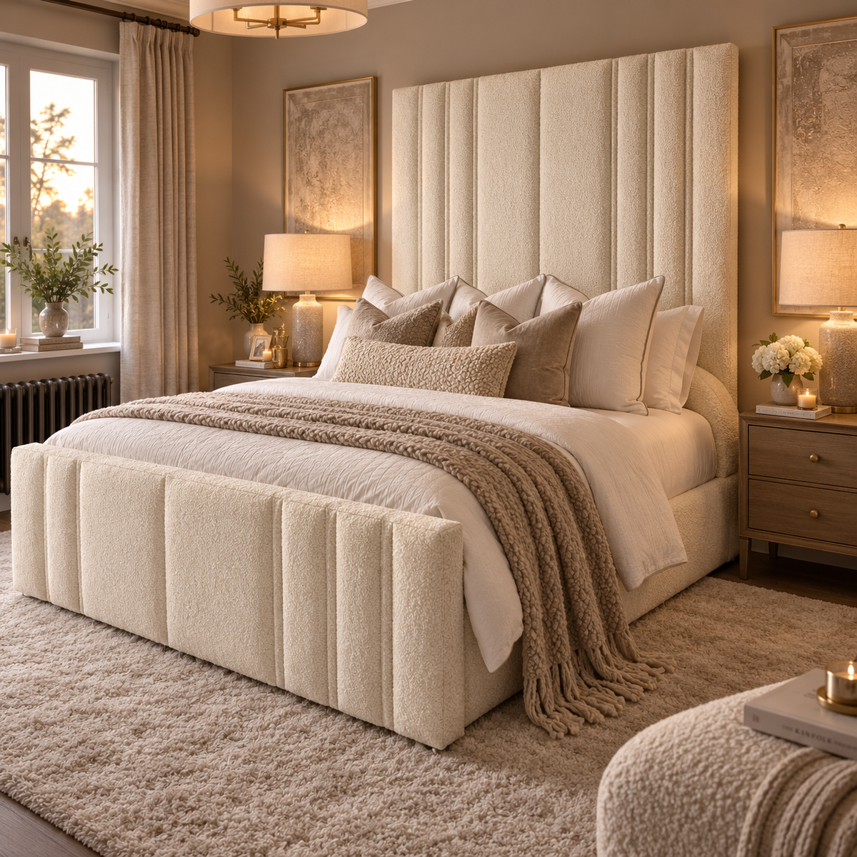 Rhianna Mirage Panel Upholstered Bed