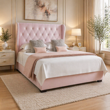 Rhianna Straight Circle Winged Headboard