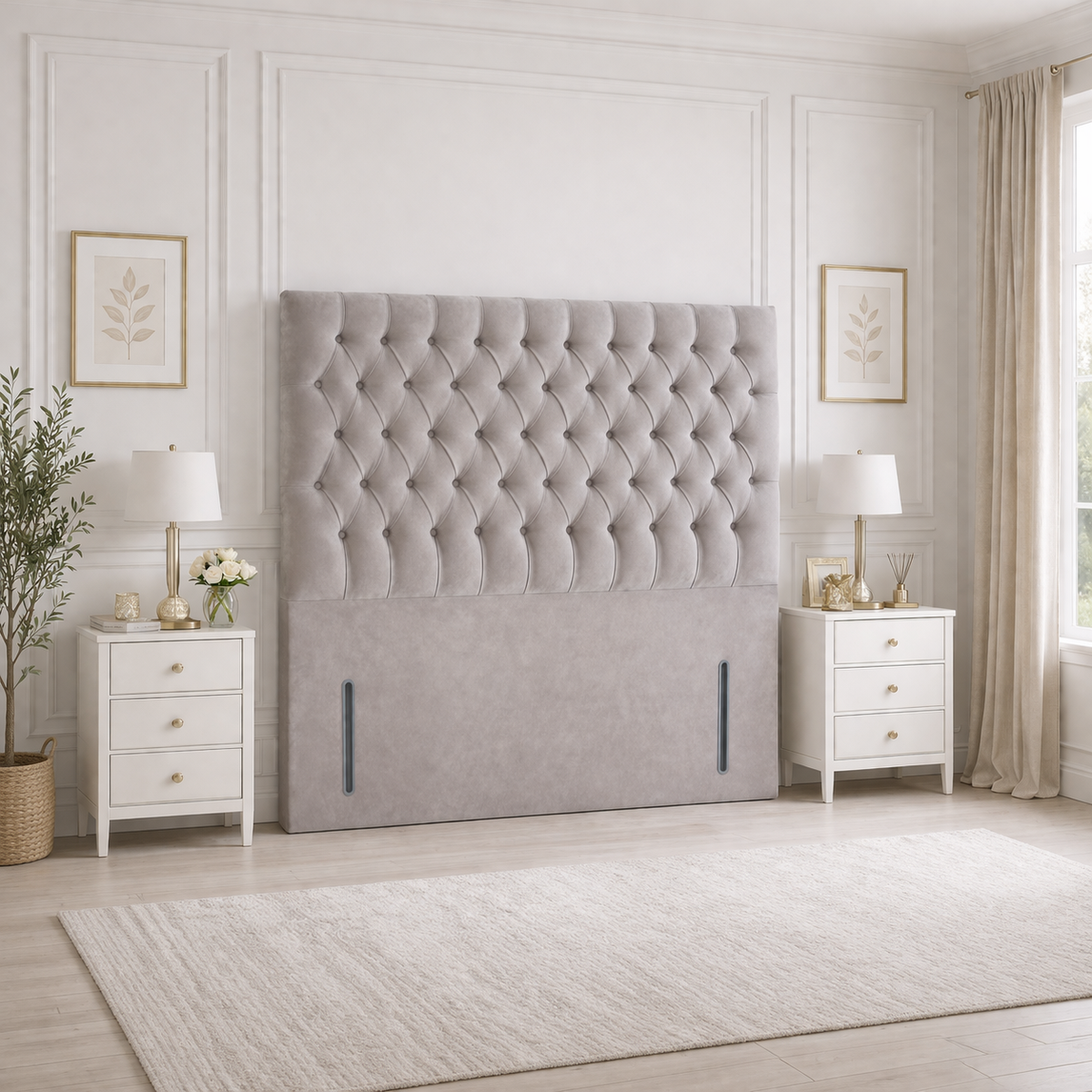 Salome Bumper Chesterfield Floor Standing Headboard