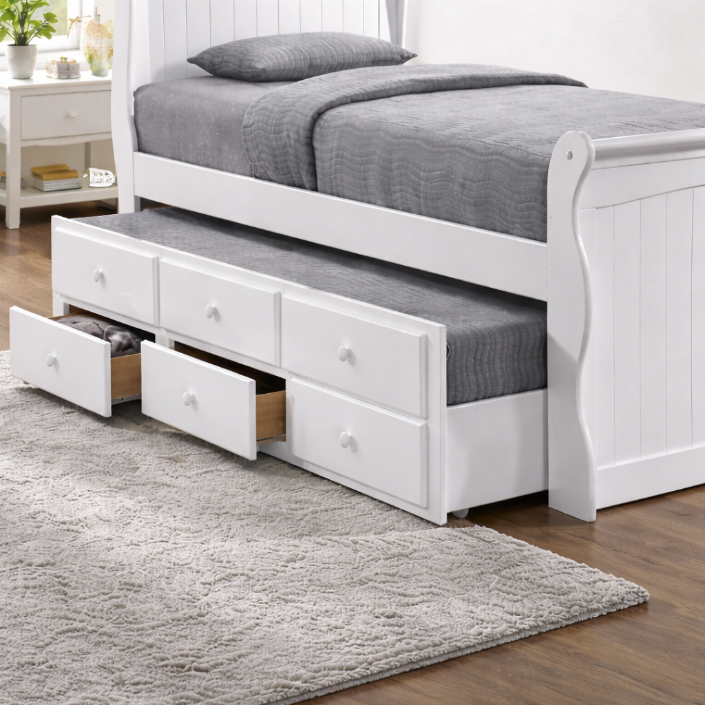 White Captain Bed Frame