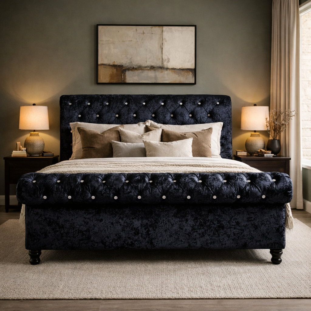 Andre Astoria Sleigh Chesterfield Bed